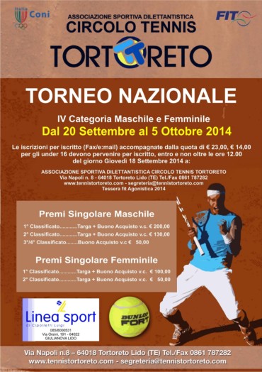 TORNEO 4 CAT 20 SETTEMBRE 5 OTTOBRE 2014